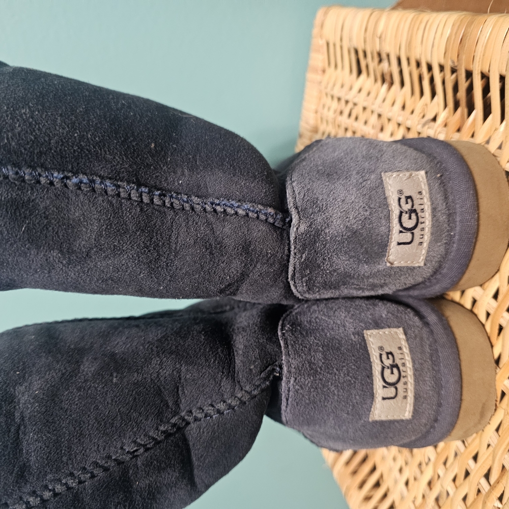 UGG Navy Suede Boots
